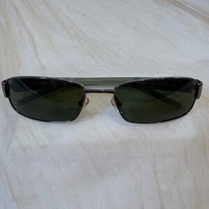 Mandarina Duck Small Metal/Olive Green Striped/Tinted Sunglasses MD 45191